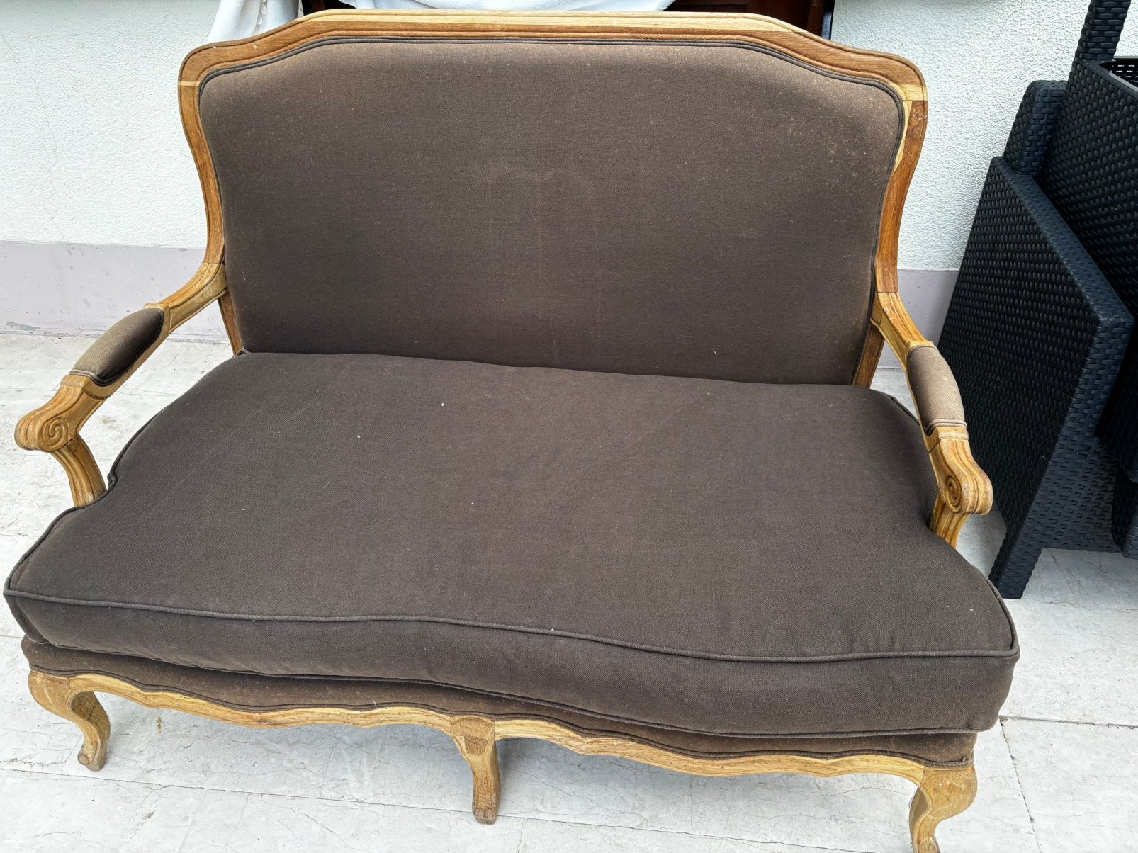 Fauteuil a restaurer(tissu), Maison & Meubles, Fauteuils, Enlèvement, Utilisé, Bois
