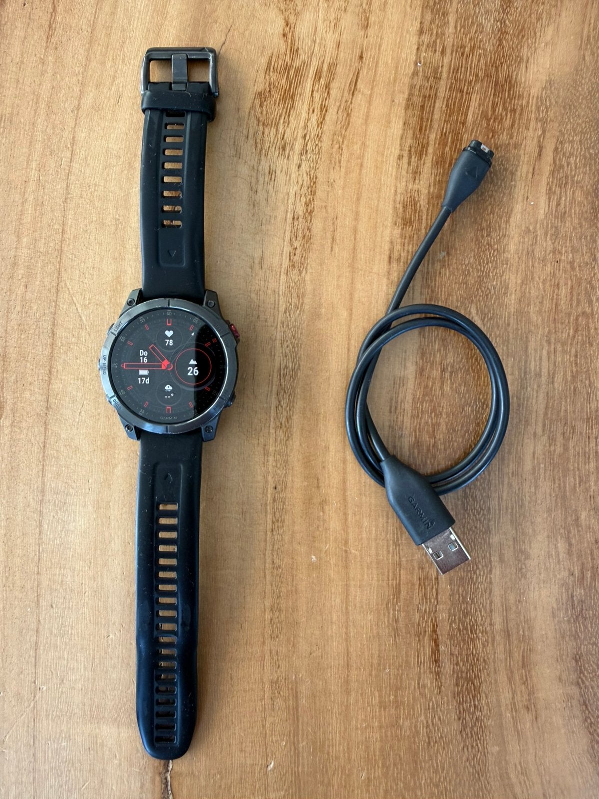 Garmin Epix Gen. 2 Sapphire, Handtassen en Accessoires, Smartwatches, Ophalen of Verzenden, Waterdicht, GPS, Zwart