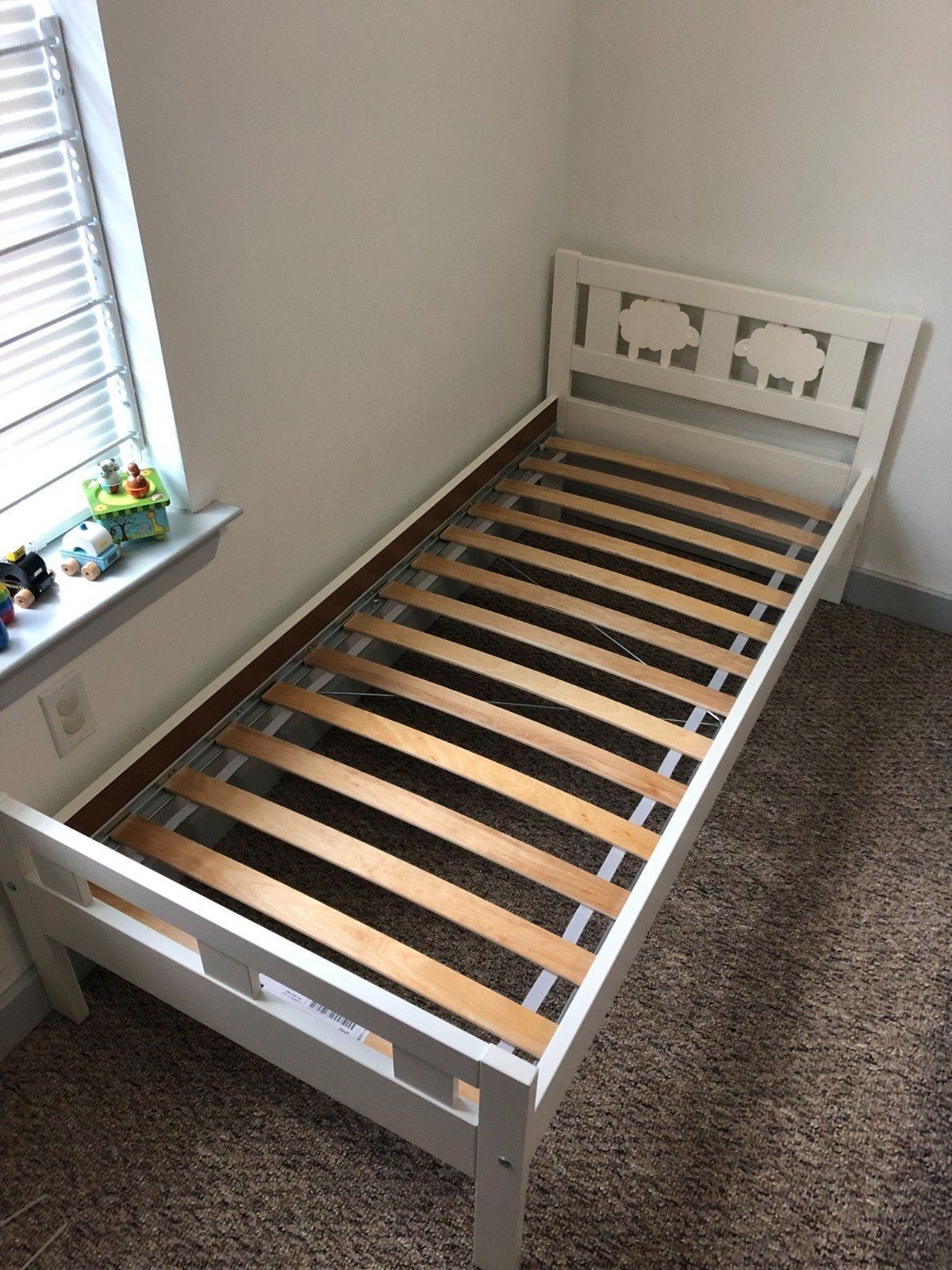 Lit enfant Kritter Ikea 70x160cm blanc avec matelas, Maison & Meubles, Enlèvement, Blanc
