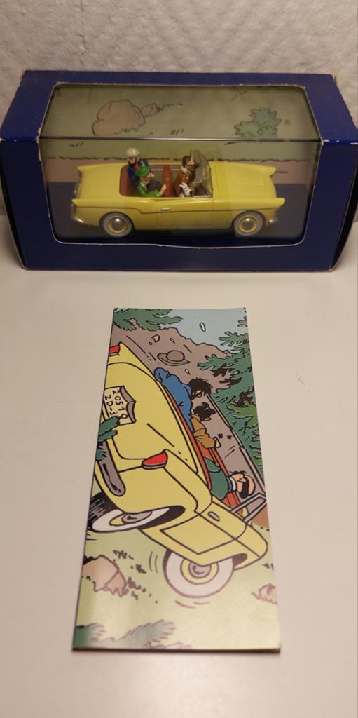Voiture TINTIN Atlas 1/43 « La voiture à broder », Enlèvement ou Envoi, Tintin, Comme neuf, Statue ou Figurine