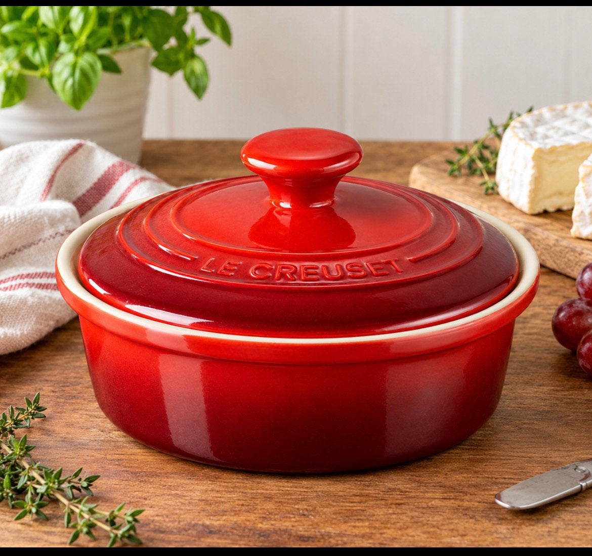 Le creuset Camembert schaaltje, Huis en Inrichting, Ophalen of Verzenden, Zo goed als nieuw, Le Creuset