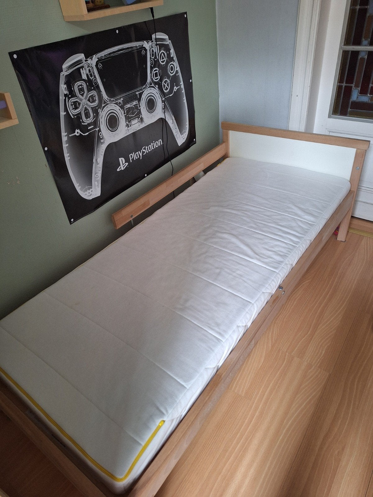 Sniglar/Luroy bed Ikea 160 cm x 70 cm met matras Underlig, Ophalen, Zo goed als nieuw, 140 tot 160 cm, 70 tot 85 cm