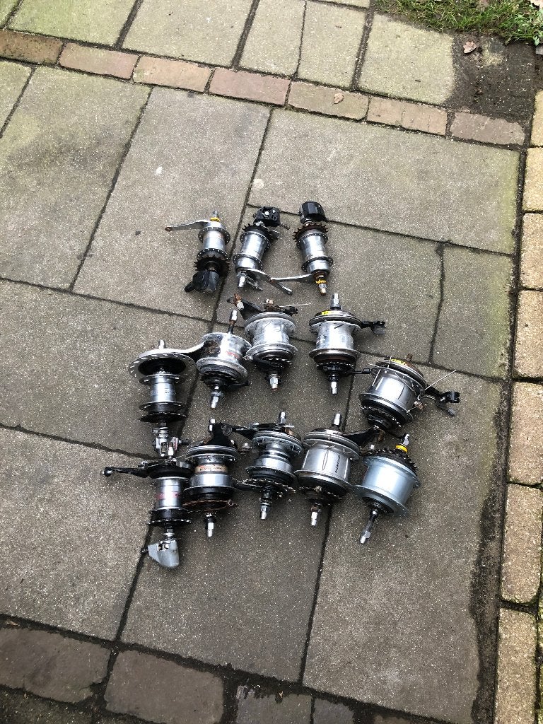 Achterwiel naaf 26/28 inch( 3,4 ,7,8 versnelli)binnenwerk, Wiel, Gebruikt, Ophalen of Verzenden, Shimano achternaaf