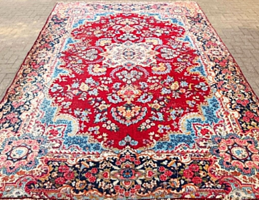 Groot Antiek handgeknoopt tapijt (Kirman) Uit Perzië/Iran, Ophalen