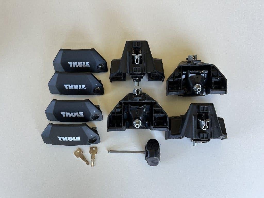 Thule Evo Flush Rail 710600 + Kit 186007, Auto diversen, Dakdragers, Ophalen of Verzenden, Zo goed als nieuw