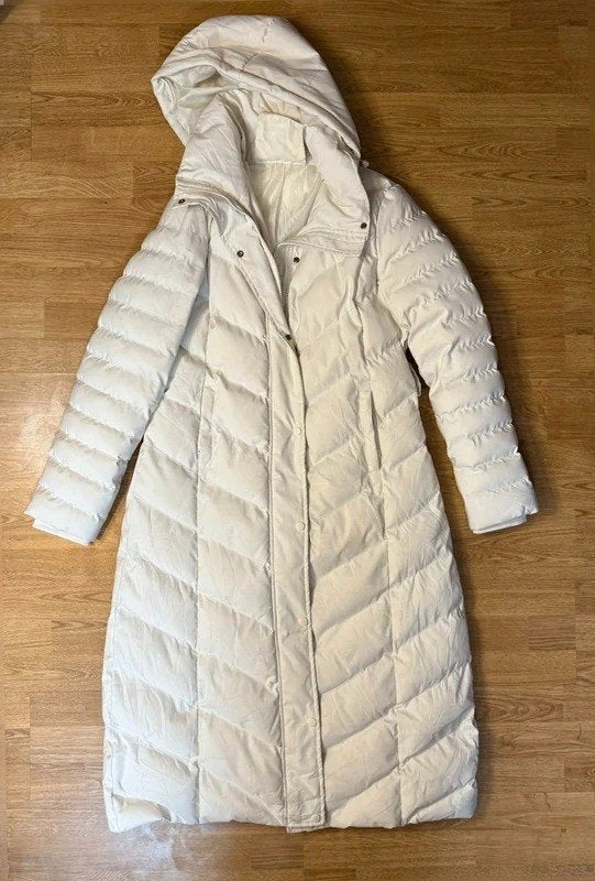 Veste longue rembourrée Orcelly à capuche crème taille 40, Orcelly, Taille 46/48 (XL) ou plus grande, Enlèvement ou Envoi, Beige