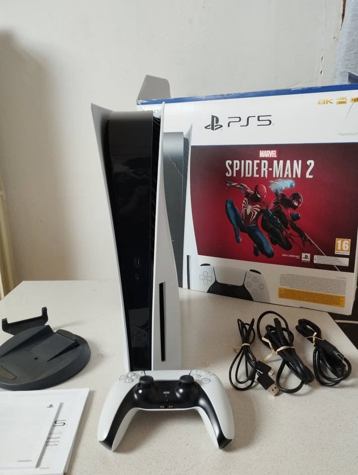 PS5 DISC edition manette + cables, Enlèvement, Comme neuf, Playstation 5