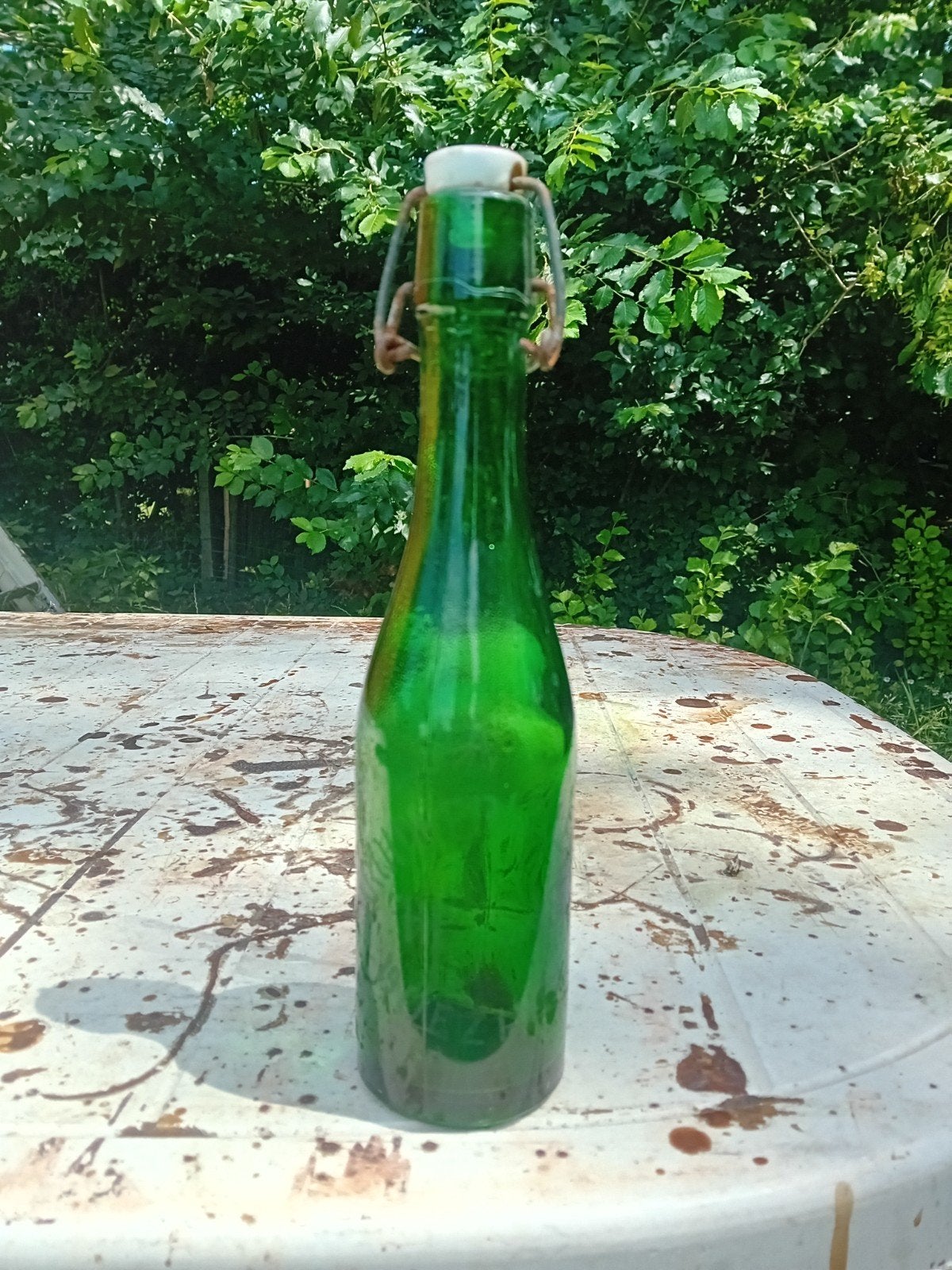 Oude vintage bierfles brouwerij Het Sas  / Leroy Boezinge, Verzamelen, Biermerken, Ophalen of Verzenden