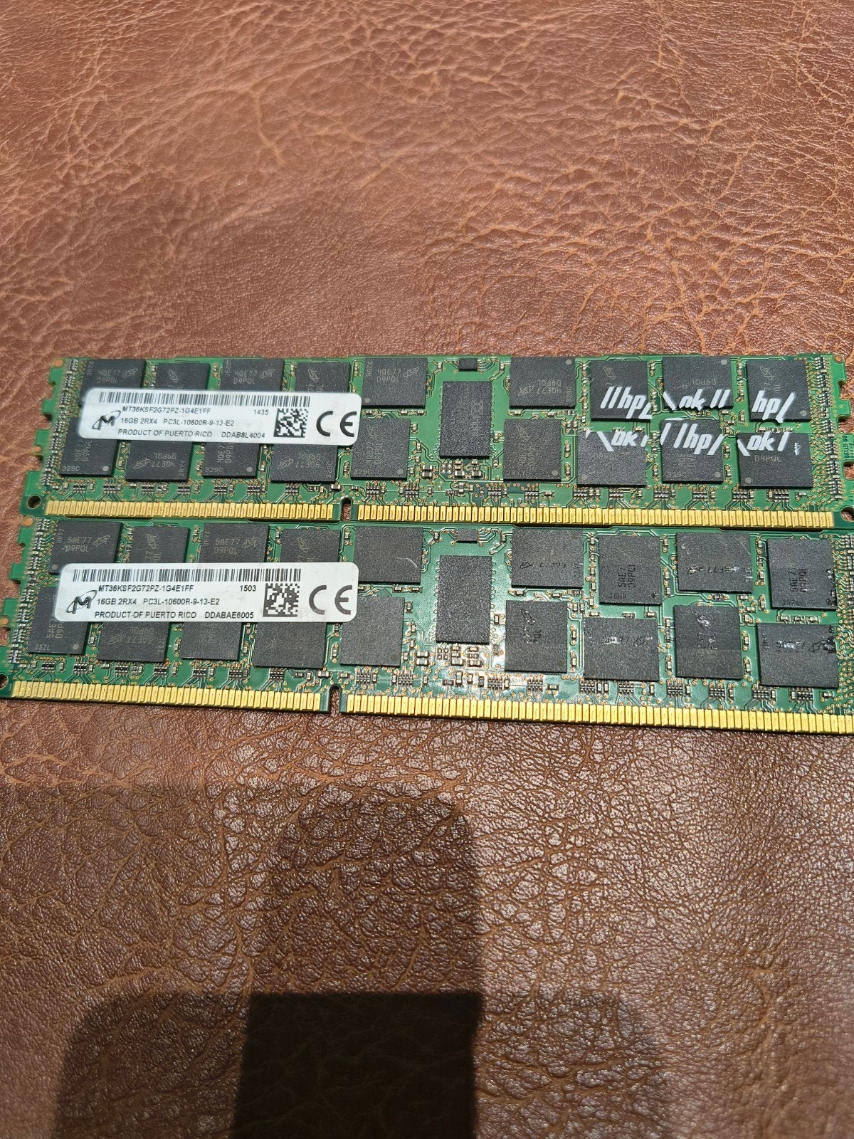 2 x 16GB DDR3 ECC ram 1333mhz, Computers en Software, RAM geheugen, Ophalen, DDR3