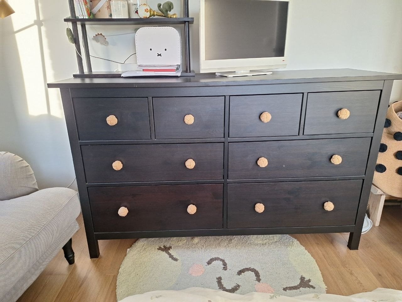 ladekast ikea Hennes 8 lades zwart, 5 tiroirs ou plus, Enlèvement, Utilisé, 150 à 200 cm