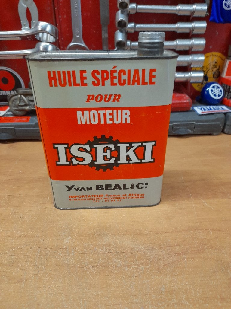 Oude lege oliekan Iseki Yvan Beal-motor, Verzenden, Gebruikt, Overige typen