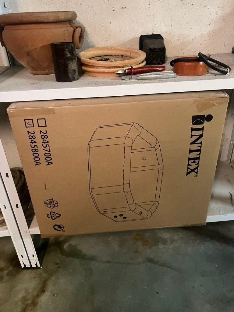 als nieuw Intex PureSpa jet & bubble Deluxe  4 persoons., Tuin en Terras, Ophalen, Zo goed als nieuw, Zwembadpomp