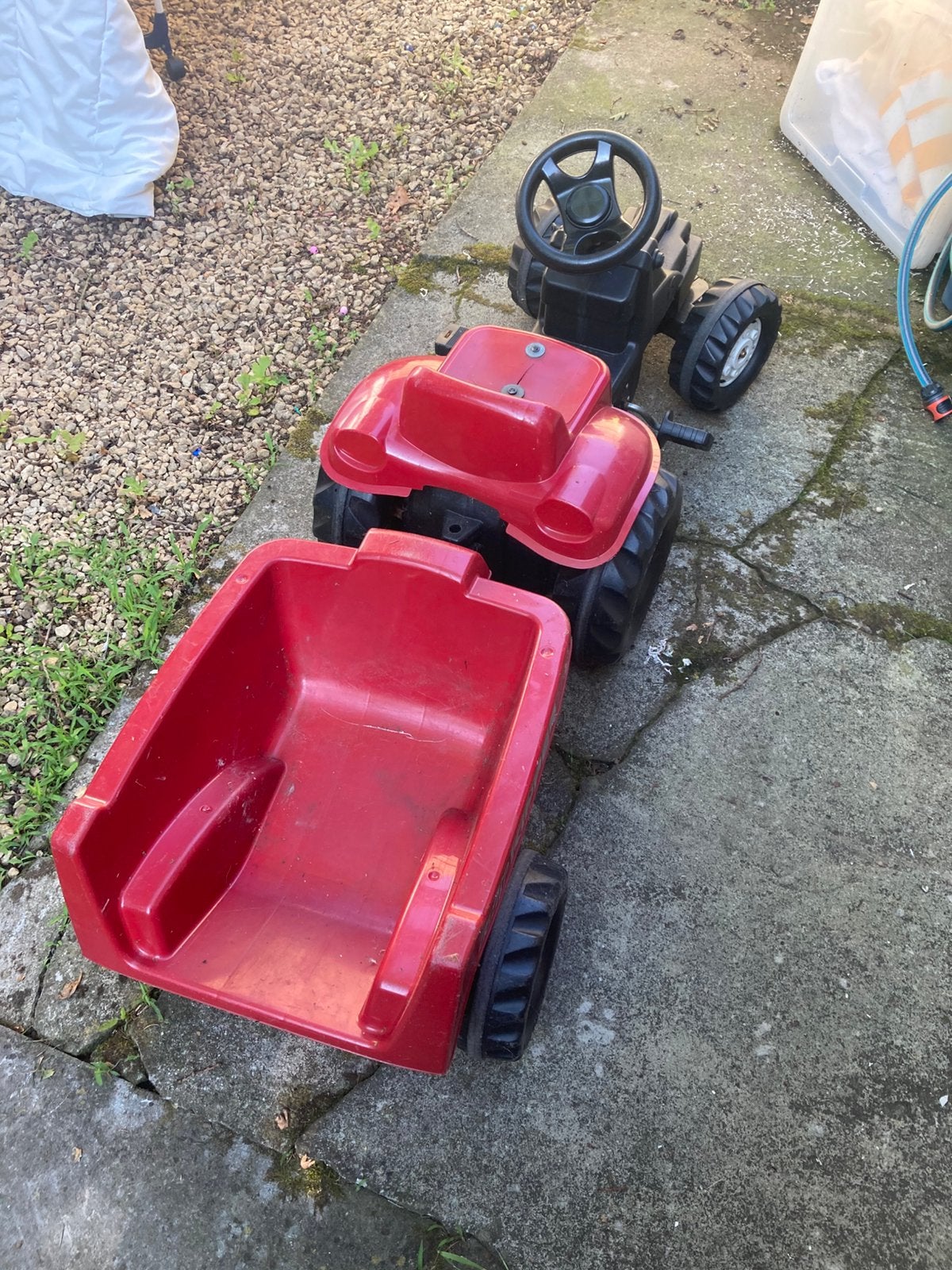 Grote kindertraptractor / looptractor – stevig model, Ophalen, Gebruikt