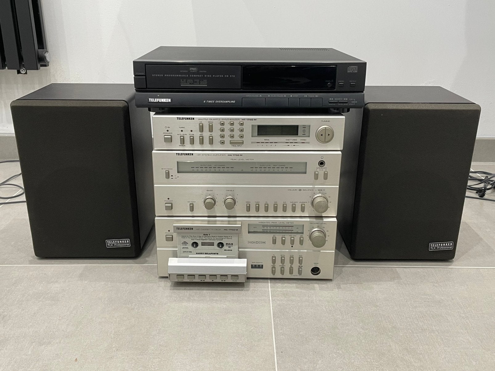 Telefunken Vintage Hi-Fi Set, TV, Hi-fi & Vidéo, Chaîne Hi-fi, Enlèvement, Comme neuf, Haut-parleurs