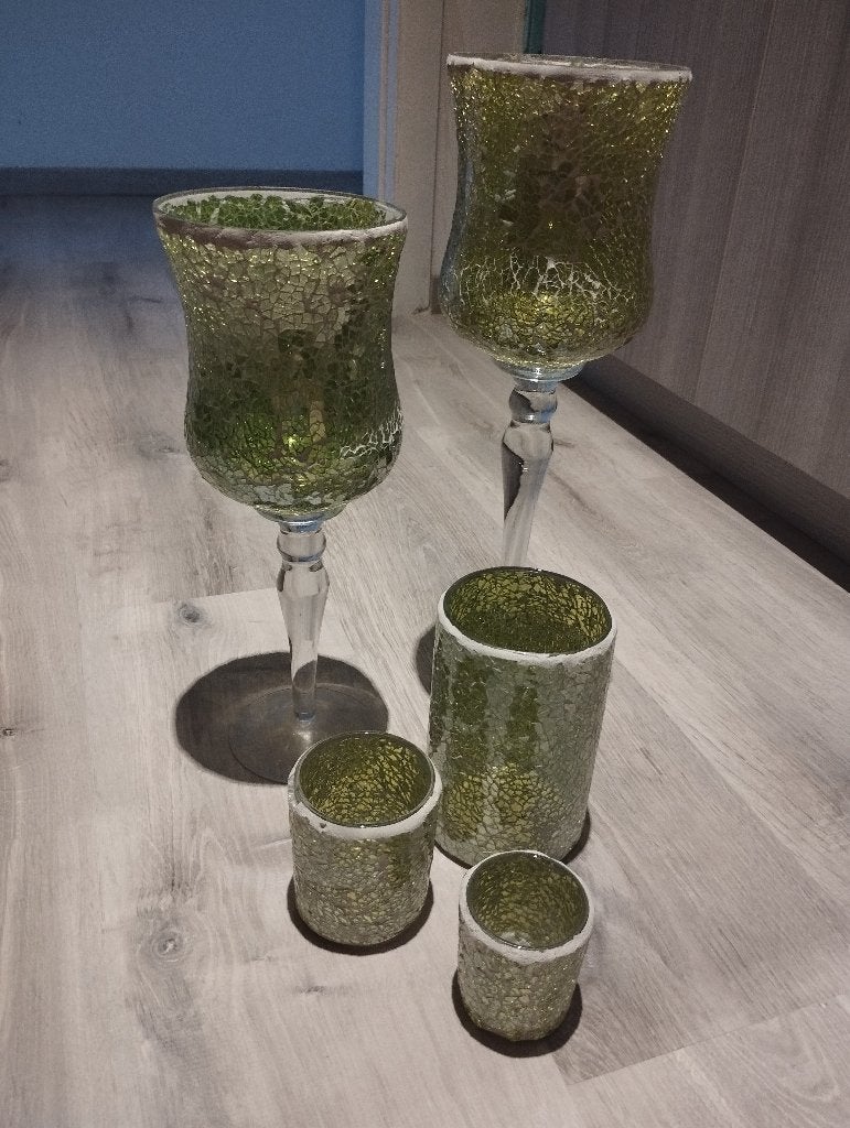 Decoratie, Maison & Meubles, Accessoires pour la Maison | Vases, Enlèvement, Utilisé, Vert, Verre