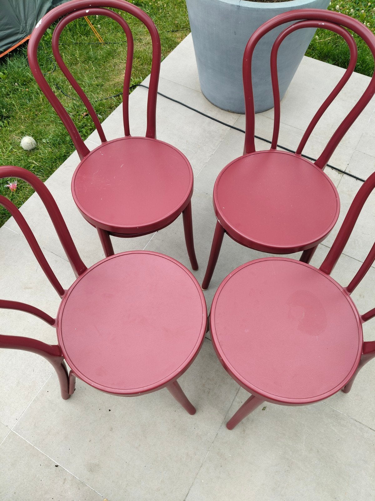 4 keukenstoelen, Ophalen, Gebruikt, Vier, Rood
