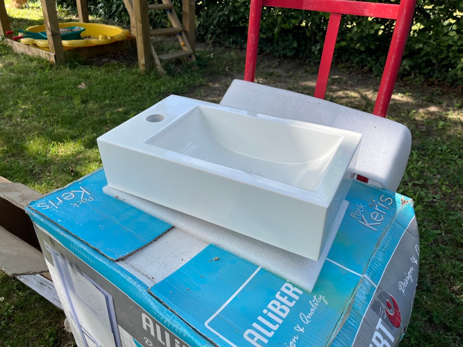 Linie Sensa mini wastafel wit 40x22, Doe-het-zelf en Bouw, Sanitair, Ophalen, Wastafel