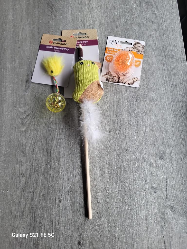 Kattenspeeltjes 3pack, Dieren en Toebehoren, Ophalen, Nieuw, Speelbal