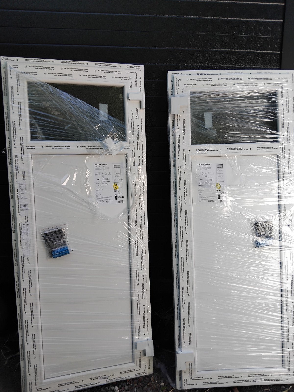 porte pvc vitré double vitrage neuf, Enlèvement ou Envoi