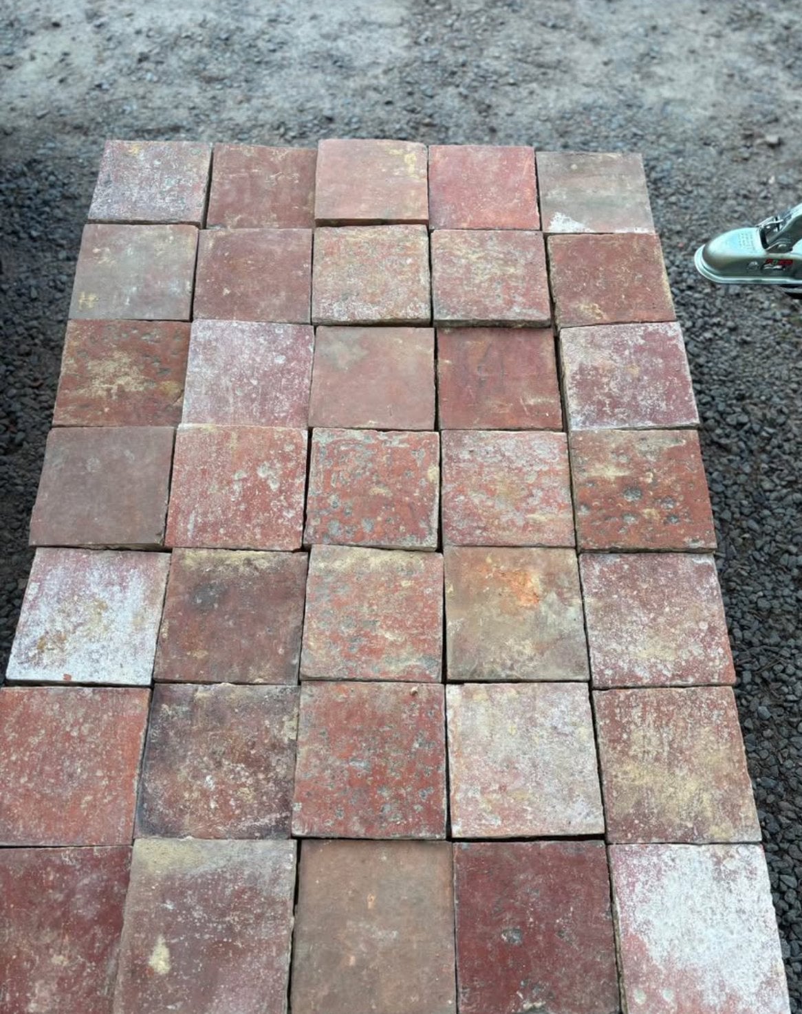 Lot Antieke terracotta tegels. Voor info BELLEN 0474220705, Ophalen