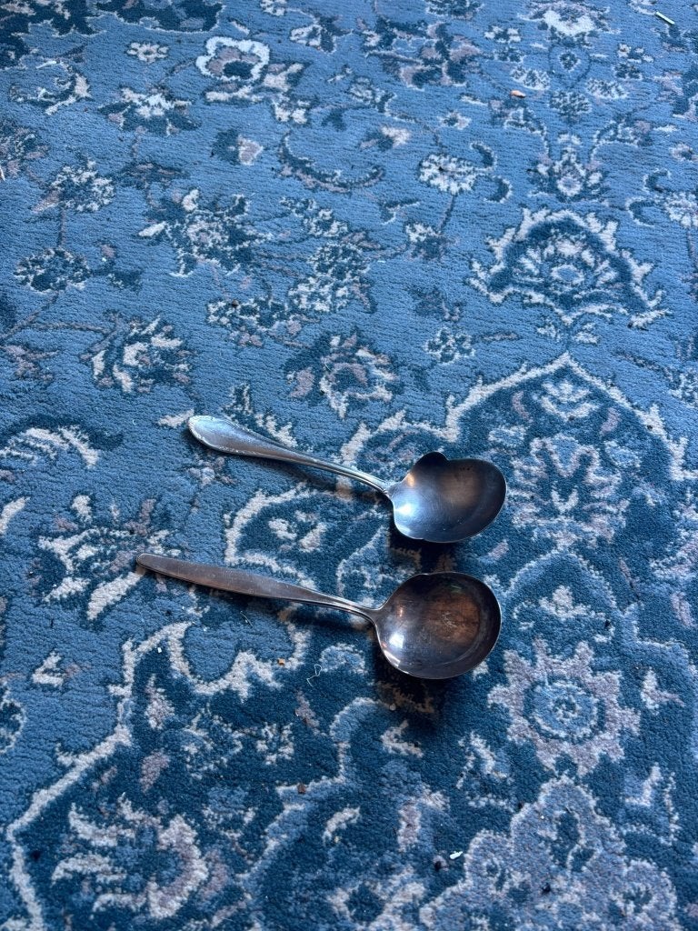 Lot 2 cuillères de service métal argenté, Enlèvement ou Envoi