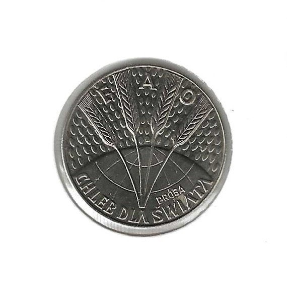 Polen, 10 Zlotych (Proba) 1971, Spears of grain, F.A.O., Postzegels en Munten, Ophalen of Verzenden, Polen, Losse munt