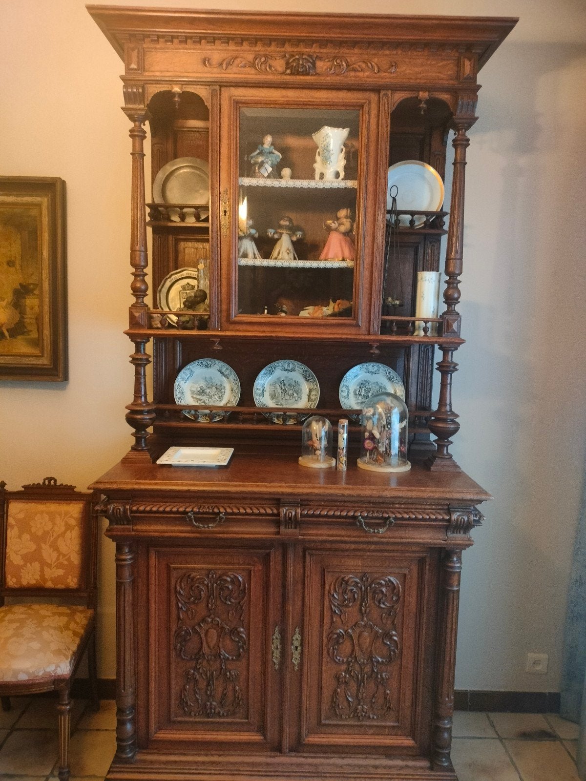 Antieke kast in eikenhout, Mechelse stijl, Ophalen