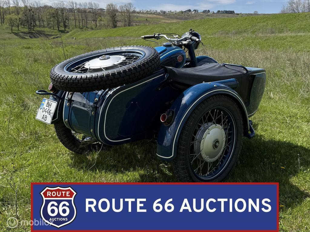 Ural M-72 | 1958 | Route 66 Auctions, Auto's, Oldtimers, Overige merken, Zwart, Bedrijf, Handgeschakeld