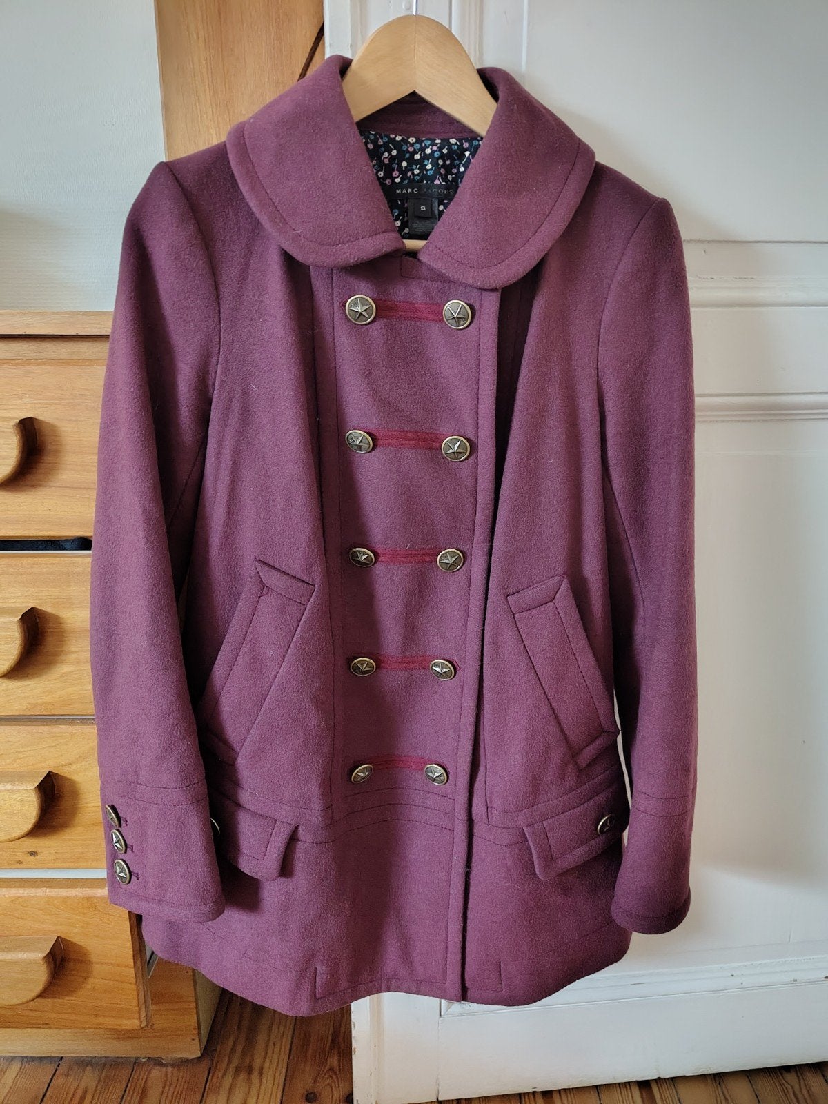 winterjas Marc Jacobs, Marc Jacobs, Paars, Ophalen of Verzenden, Maat 36 (S)