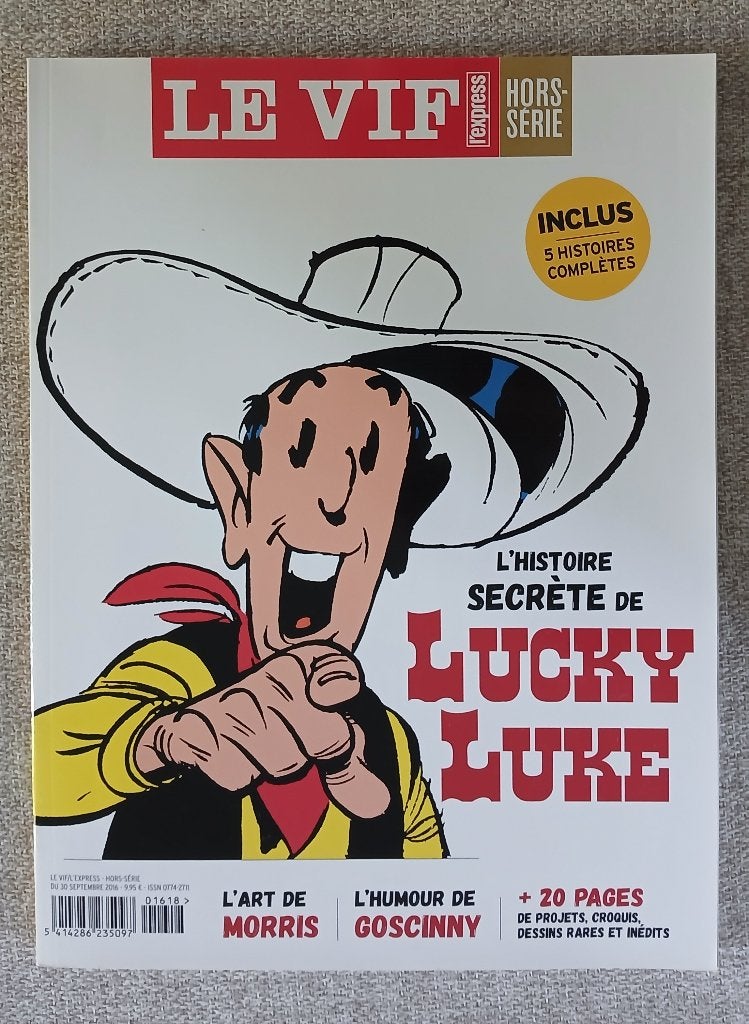 BD Revue Le Vif Histoire secrète de Lucky Luke Neuf Morris, Eén stripboek, Ophalen of Verzenden, Nieuw