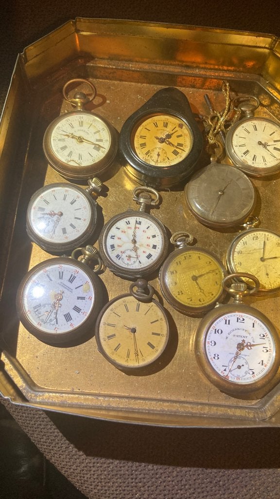 zakhorloges verzamelijng (10 stuks), Zakhorloge, 1900 tot 1930, Zilver, Ophalen