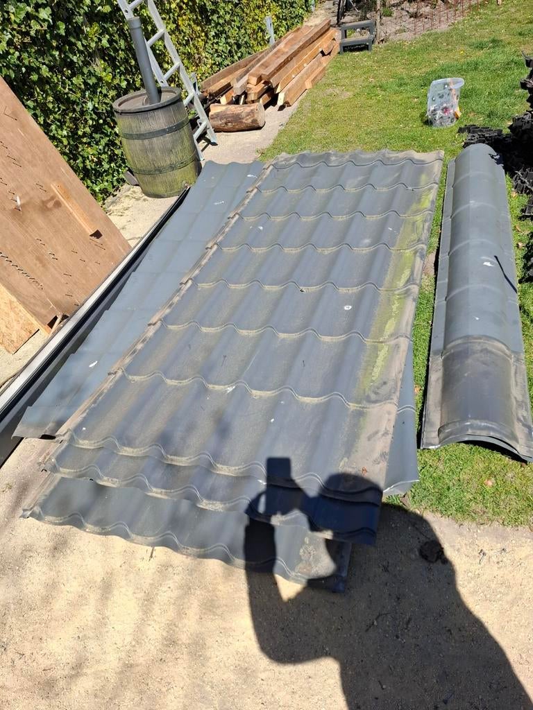 Dakpanplaten antraciet, Ophalen