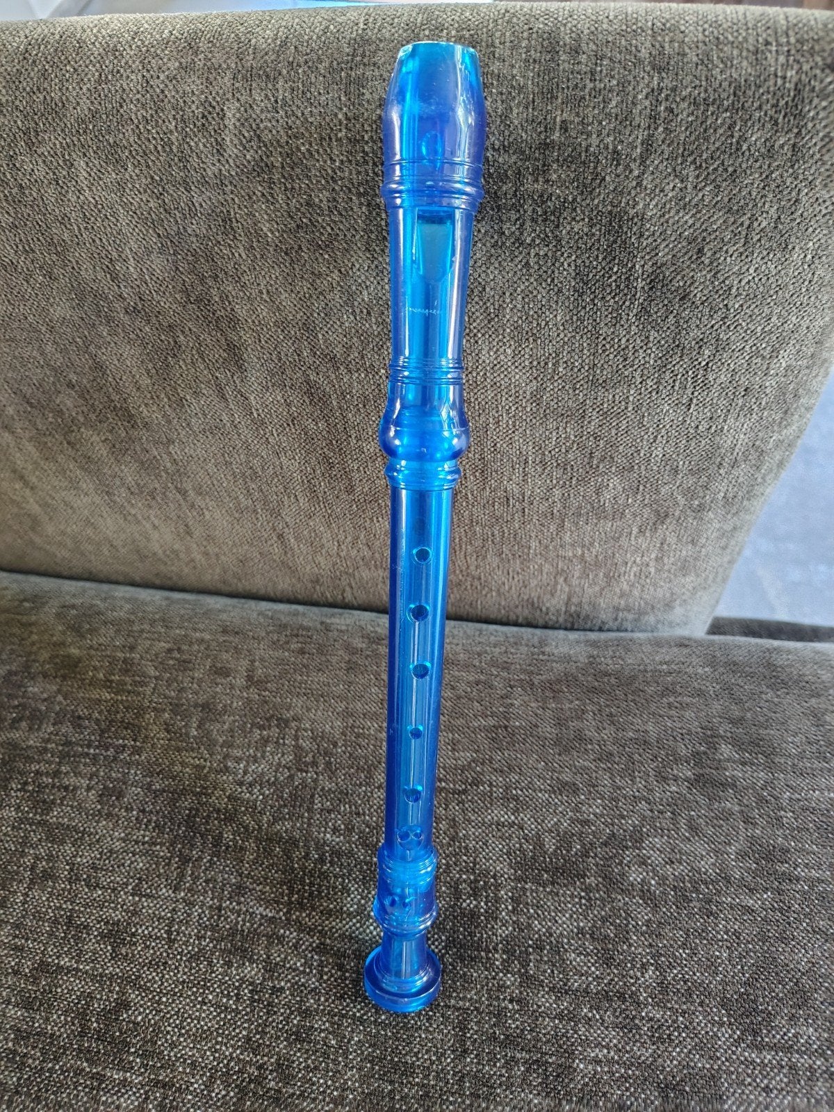 Blokfluit, blauw, Muziek en Instrumenten, Blaasinstrumenten | Blokfluiten, Ophalen, Gebruikt, Kunststof