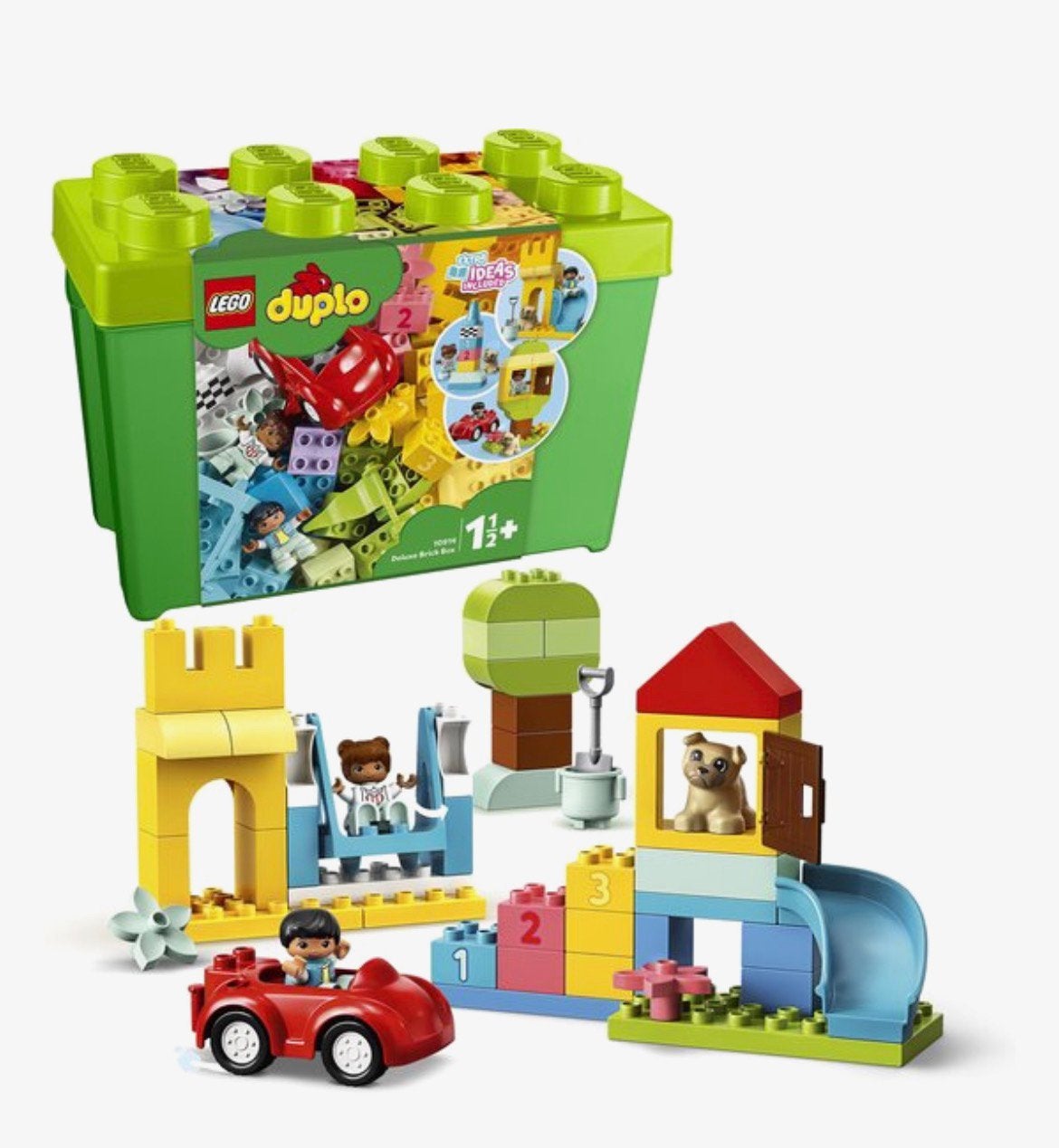 Duplo bouwsets + opbergdozen + 3x bouwplaat, Ophalen of Verzenden, Zo goed als nieuw, Inclusief instructies, Duplo