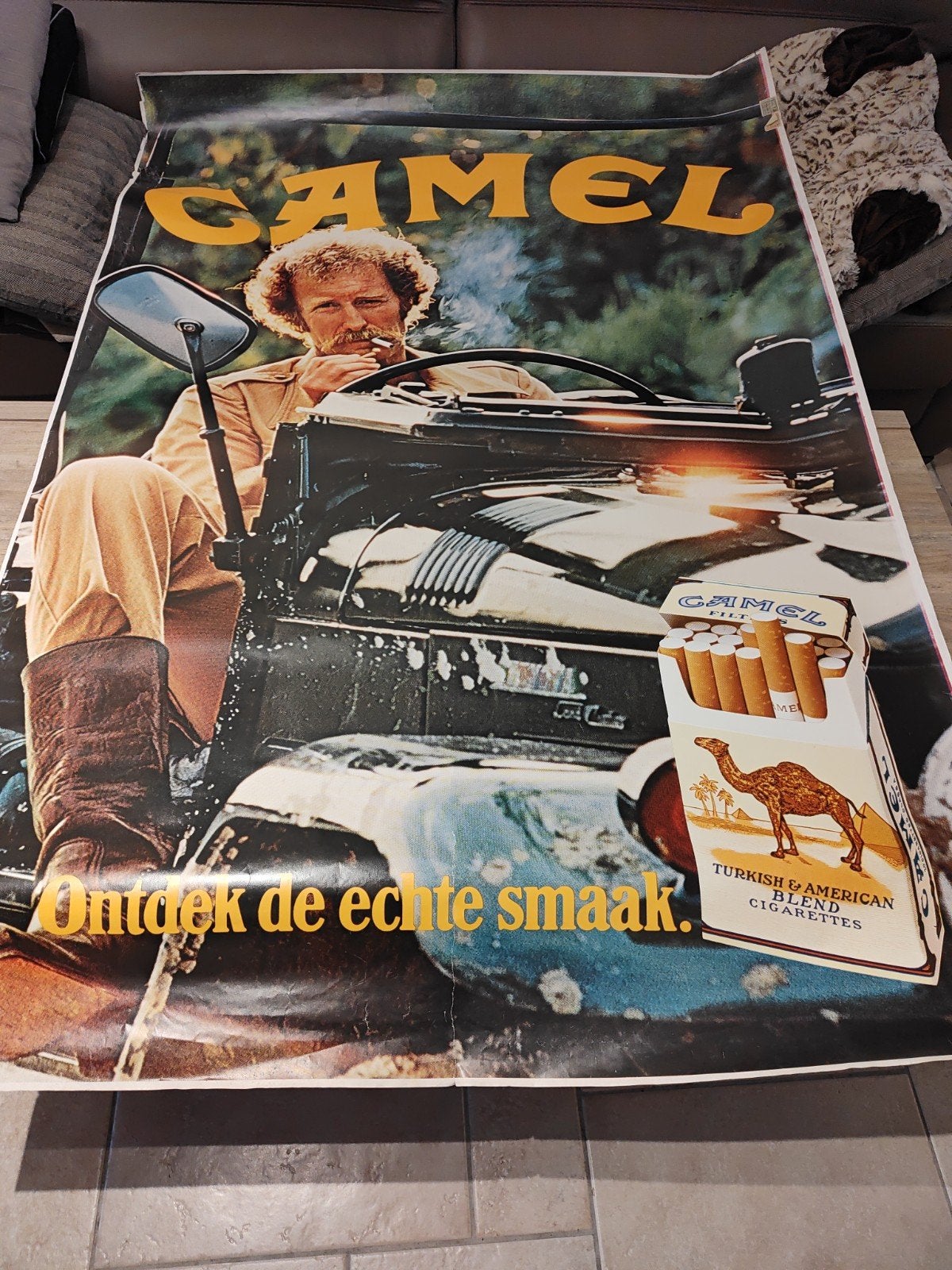 Grote Camel sigaretten reklame poster, Verzamelen, Deurposter of groter, Ophalen of Verzenden, Reclame, Rechthoekig Staand
