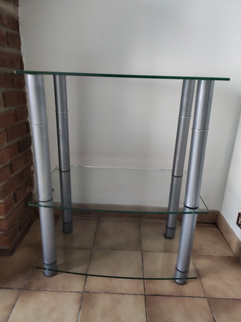 tables basse + support TV + meubles verre ou bois, Maison & Meubles, 150 à 200 cm, 150 à 200 cm, Comme neuf, Enlèvement