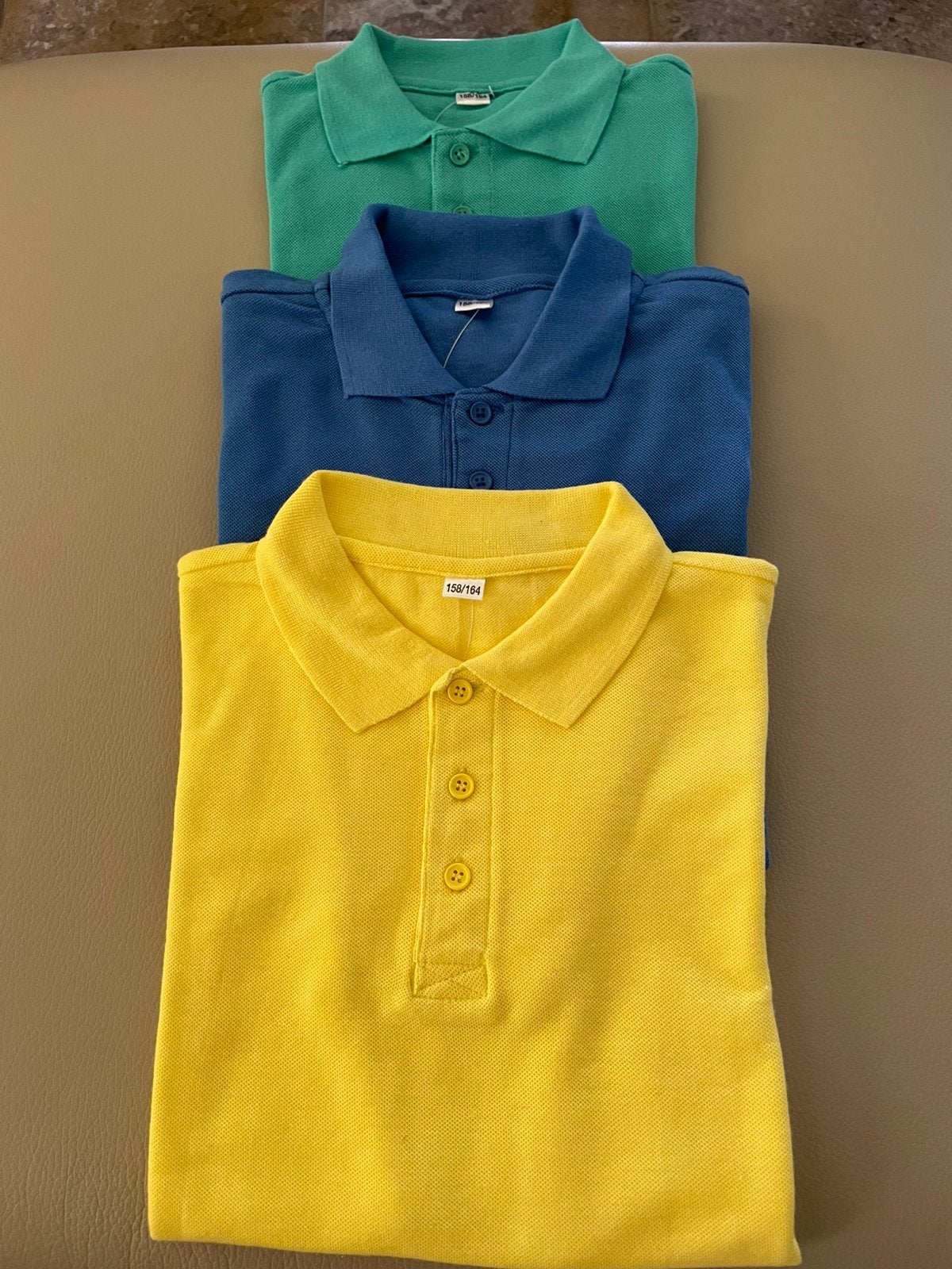Set van 3 zachte polo’s maat 158/164 (12/14j) unisex: NIEUW, Ophalen, Nieuw, Jongen of Meisje, Shirt of Longsleeve