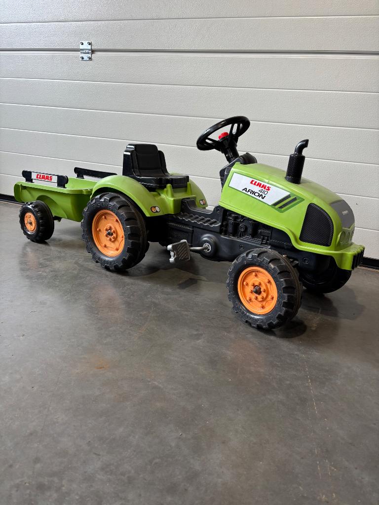 Claas Arion speelgoedtractor met kar, Kinderen en Baby's, Ophalen, Gebruikt, Trapvoertuig