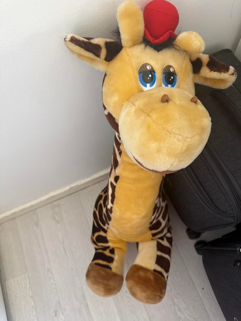 Grote pluche giraffe knuffel – zachte decoratie / speelgoed, Ophalen, Zo goed als nieuw