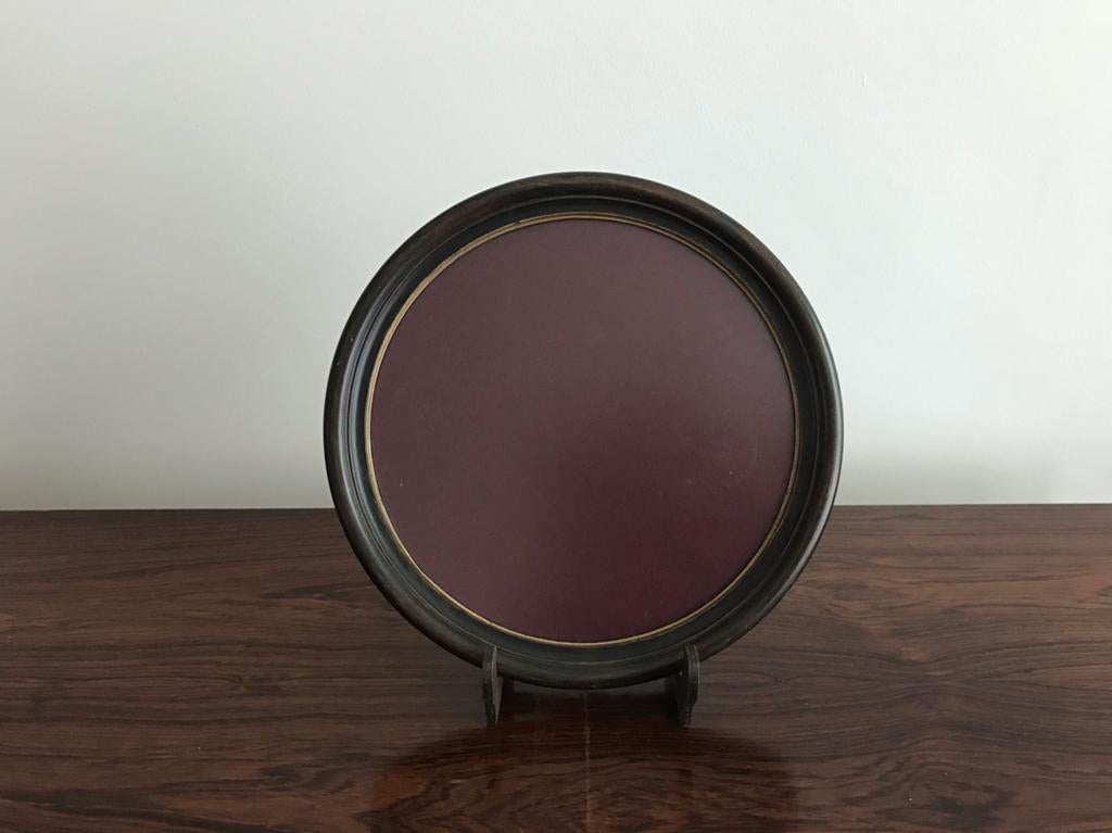 Ronde lijst kader bruin goud ontspiefeld glas, Antiek en Kunst, Ophalen of Verzenden