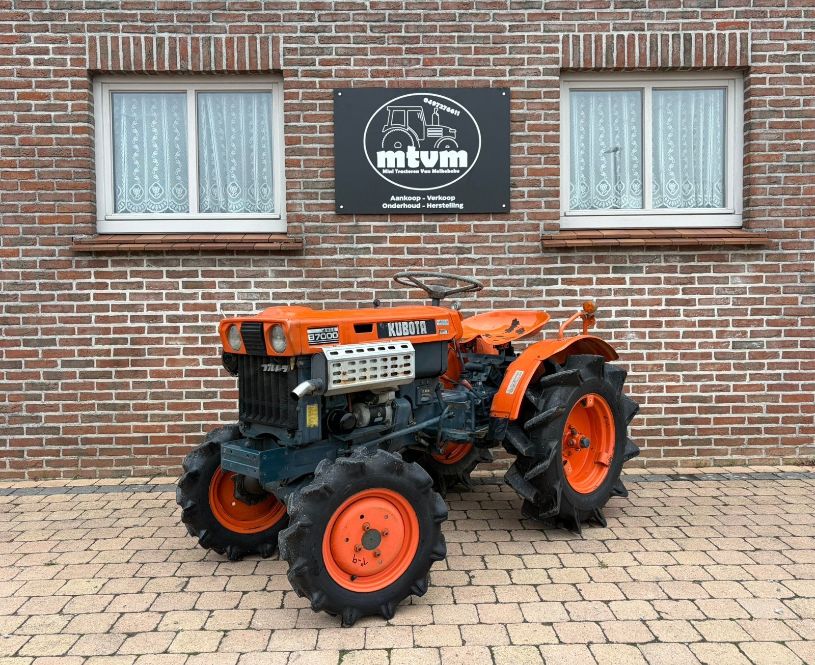 Minitractor Kubota B7000 - 2cilinder - 4x4 - origineel top !, Enlèvement ou Envoi, Vitesses