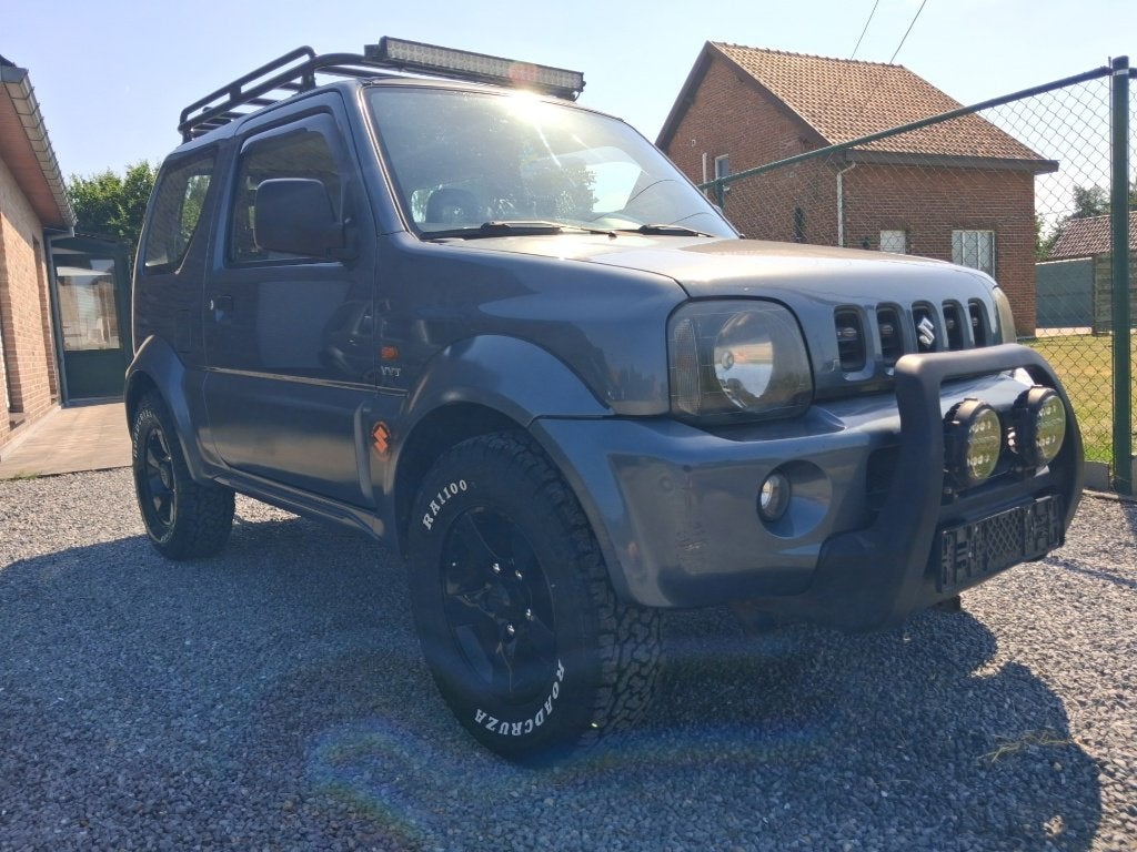 suzuki jimny #4x4# dakrek verstralers !!gekeurd!! bj 2005, 4 zetels, Stof, Zwart, Bedrijf