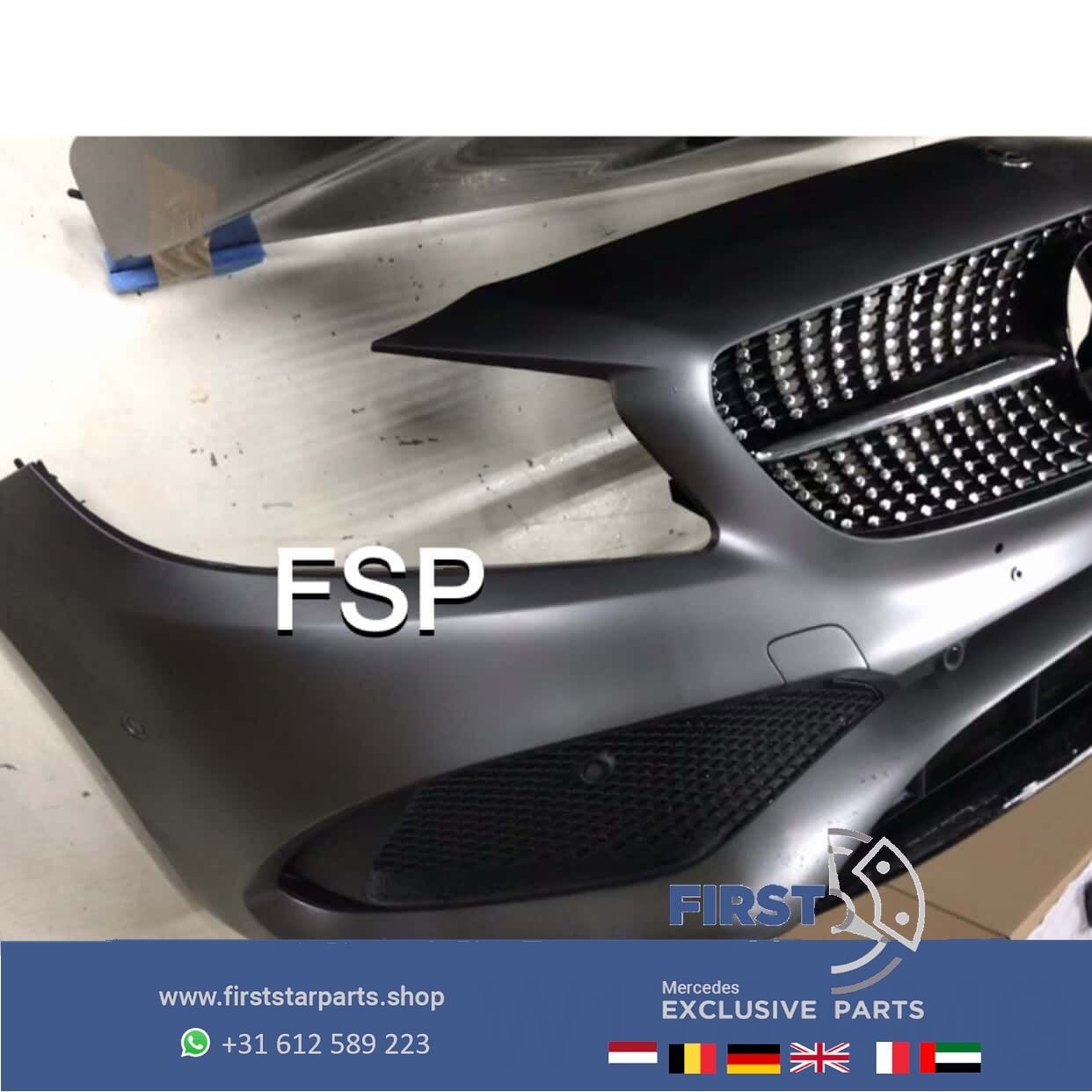 W176 A Klasse Facelift AMG voorbumper 2018 grijs origineel C, Utilisé, -, Avant, -