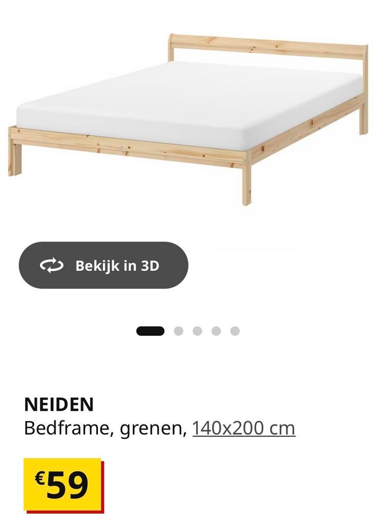 Lit de 140 cm avec matelas, Maison & Meubles, Chambre à coucher | Matelas & Sommiers, Queen size, 140 cm, Enlèvement, Utilisé