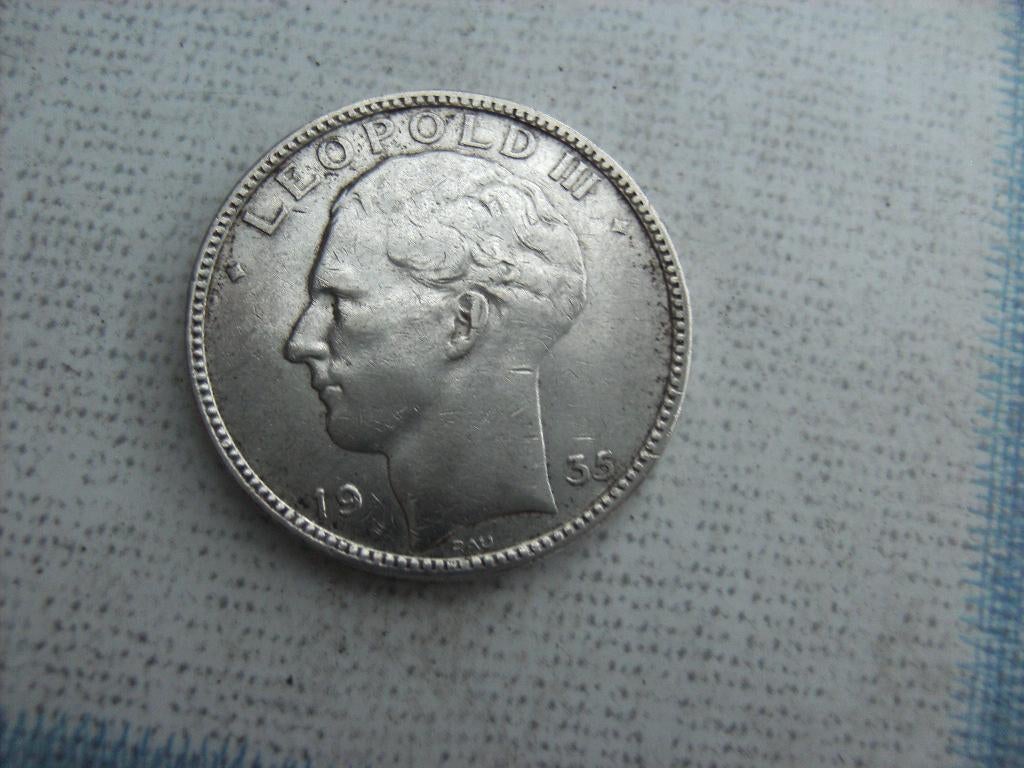 Belgiue 20 fr argent Léopold  III 1935, Timbres & Monnaies, Monnaie en vrac, Argent, Argent, Envoi