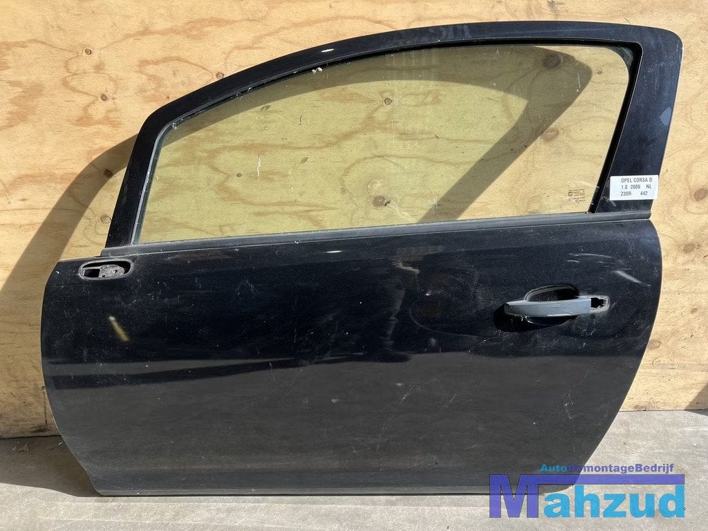 OPEL CORSA D Zwart Z20R deur links (3deurs) 2005-2014, Gebruikt, Deur, Opel Automobile GmbH, Kontakt@opel-infoservice.de
