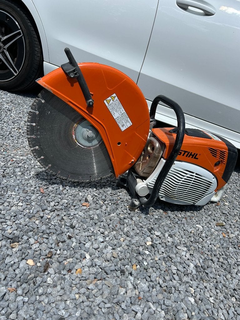 Betonzaag stihl 800 nieuwe staat, Doe-het-zelf en Bouw, Gereedschap | Slijpmachines, Zo goed als nieuw, Rechte handslijpmachine