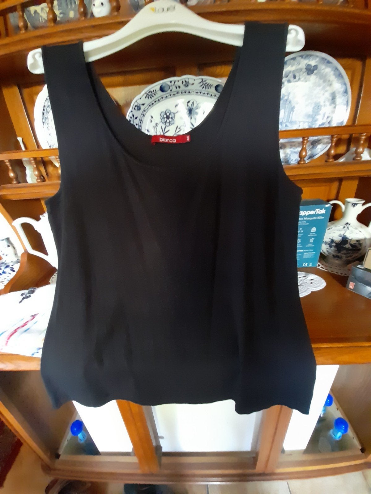 Topje, dames, amper gedragen, maat 48, Kleding | Dames, Grote Maten, Bianca, Ophalen of Verzenden, Zo goed als nieuw, Zwart