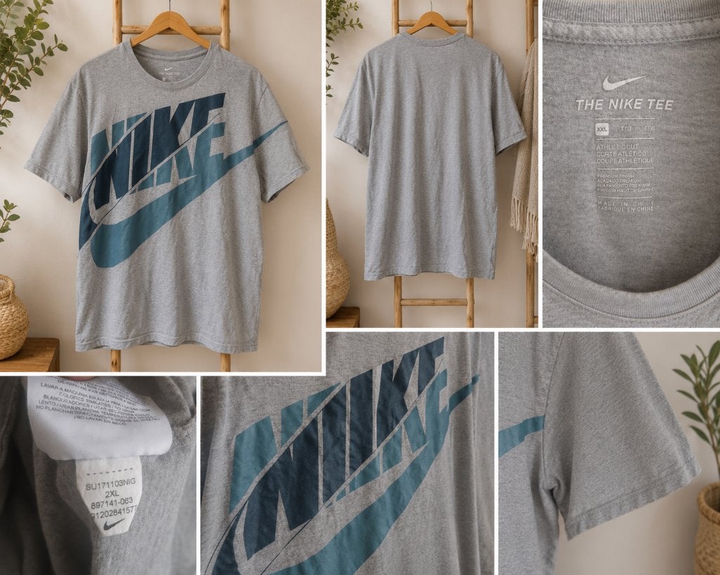 T-shirt Nike original The Nike Tee logo Nike bleu imprimé ., Vêtements | Hommes, T-shirts, Envoi, Porté, Gris, Nike