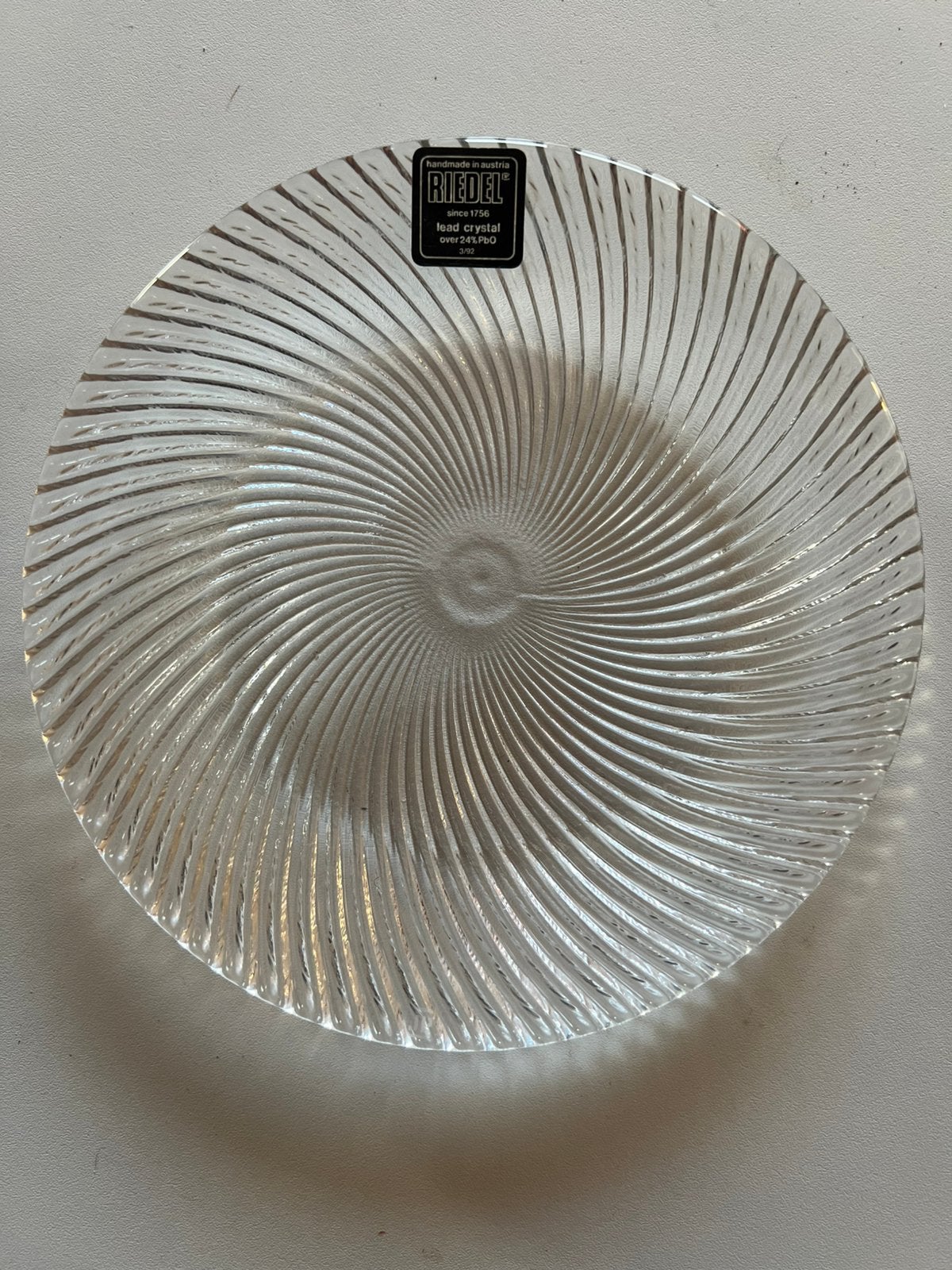 Set van 3 vintage Riedel kristallen borden (Loodkristal), Ophalen